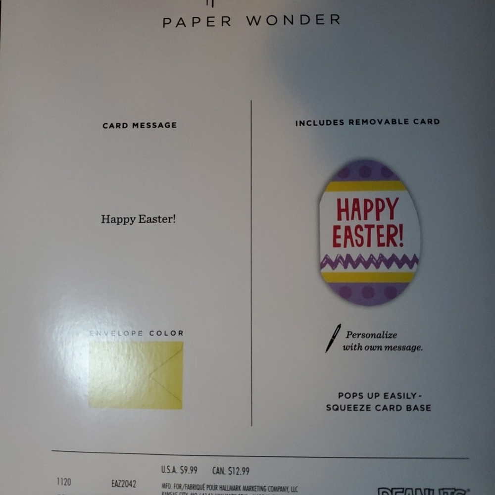 Hallmark Peanuts Easter Pop-Up Card - Picture 4 of 5